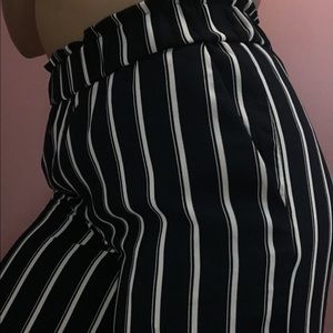 Boot cut striped pants